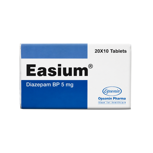 Easium Diazepam BP 5 mg packaging